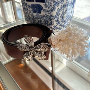 SILPADA Italian brown leather belt.